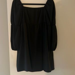 Puffy Sleeve Black Mini